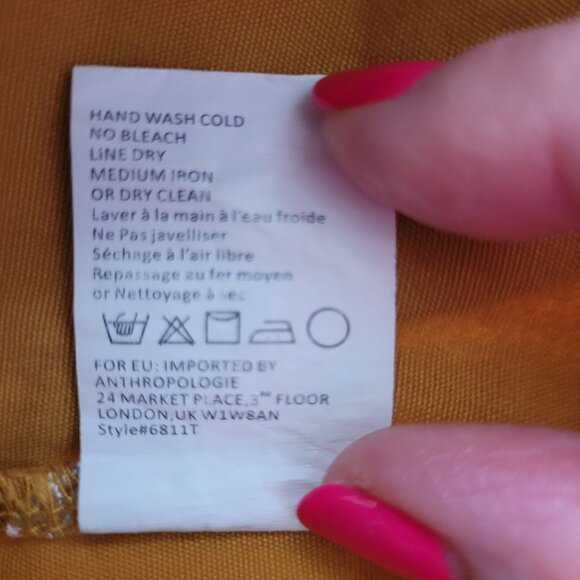 Anthropologie Tiny Mavericks Causal Mini Skirt Womens Size M Mustard Yellow - Picture 6 of 6